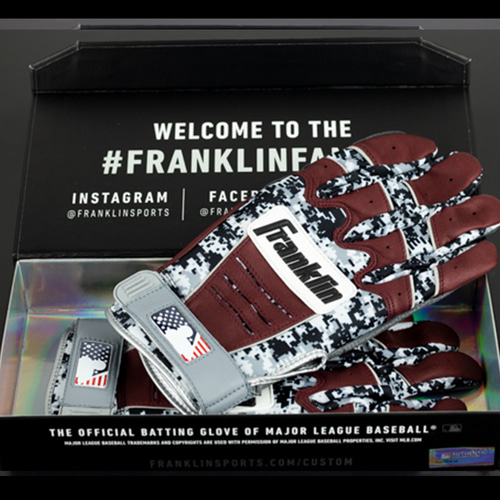 프랭클린 CFX PRO 커스텀 배팅장갑 013 (밀리터리/버건디)