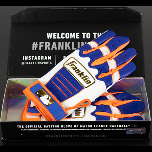 프랭클린 CFX PRO 커스텀 배팅장갑 016 (화이트/블루/오렌지)