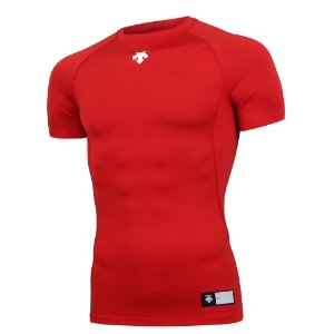 [DESCENTE] S9121ZCO11 RED0 베이스볼 크루넥 반팔 언더셔츠