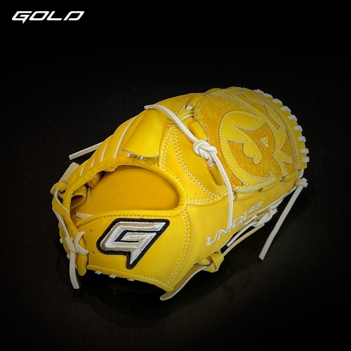 골드 GOLD 유니크 야구 투수 글러브 PRO-012 문동주 패턴 (옐로우/화이트)